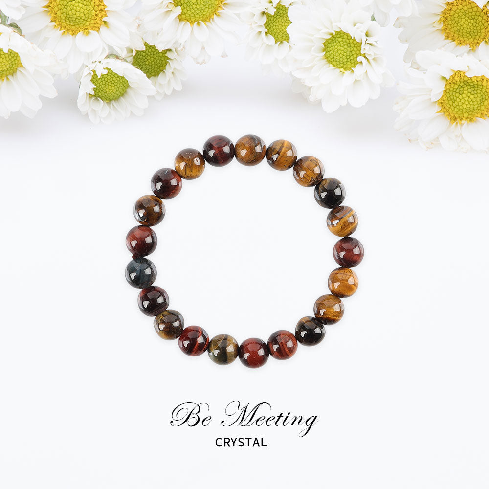8mm Rainbow Tiger Eye Confidence Bracelet