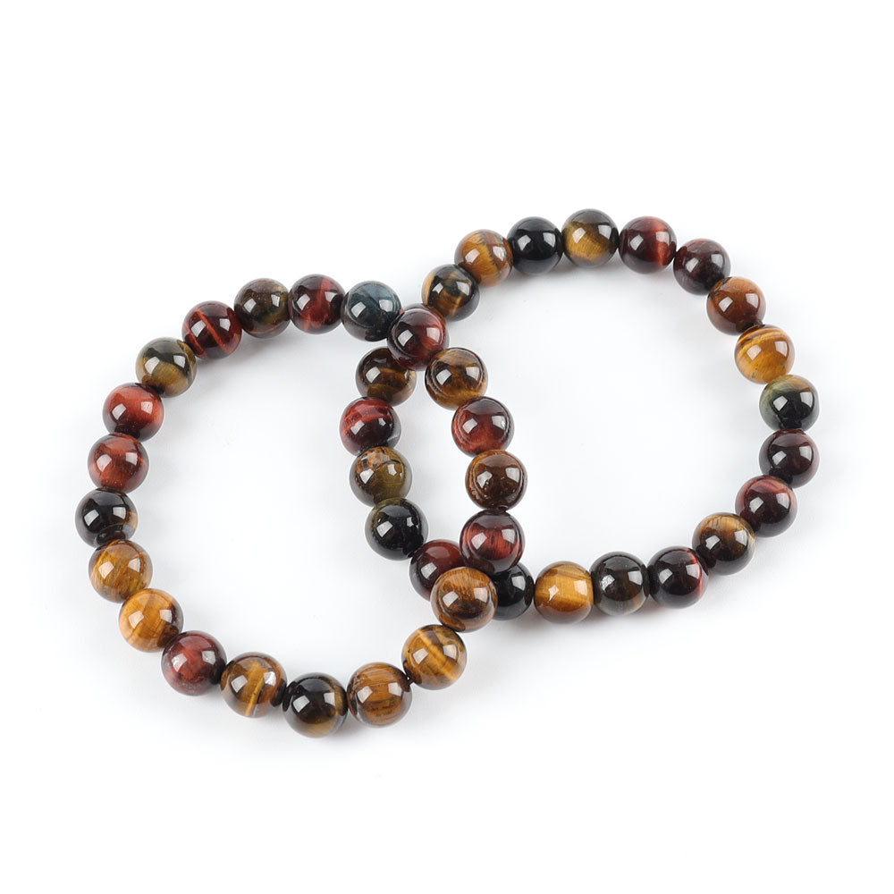 8mm Rainbow Tiger Eye Confidence Bracelet