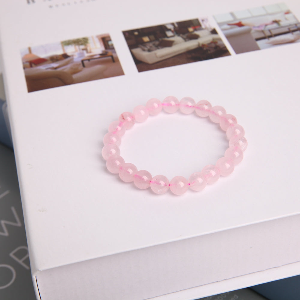 8mm Rose Quartz Bracelet for Emotional Healing