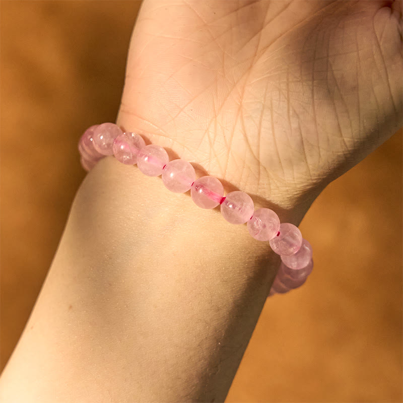 8mm Rose Quartz Healing Bracelet for Emotional Balance