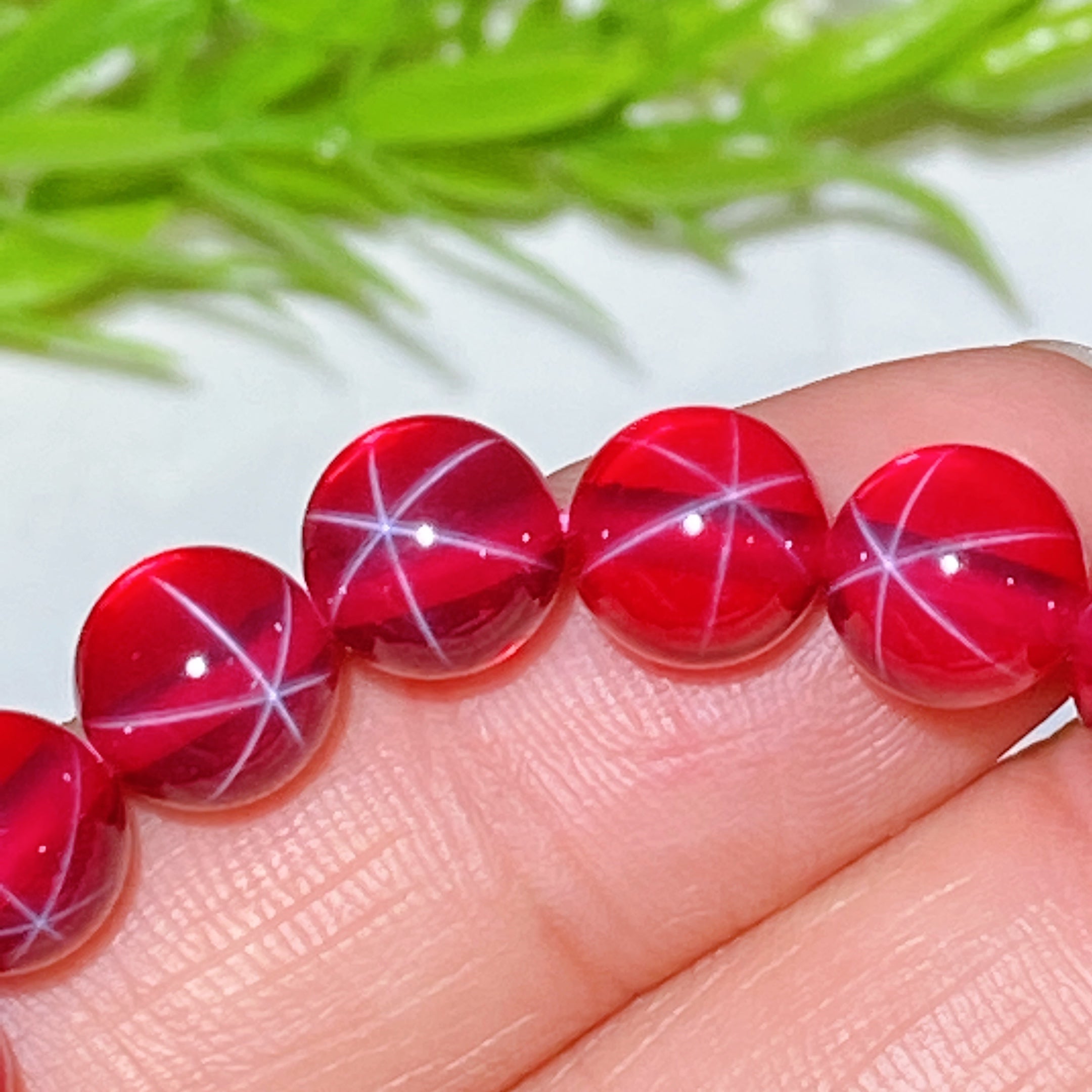 8mm Star Ruby Healing Bracelet for Spiritual Protection