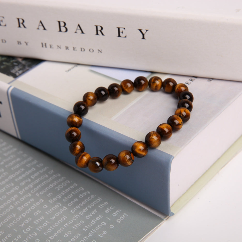 8mm Tiger Eye Crystal Protection Bracelet