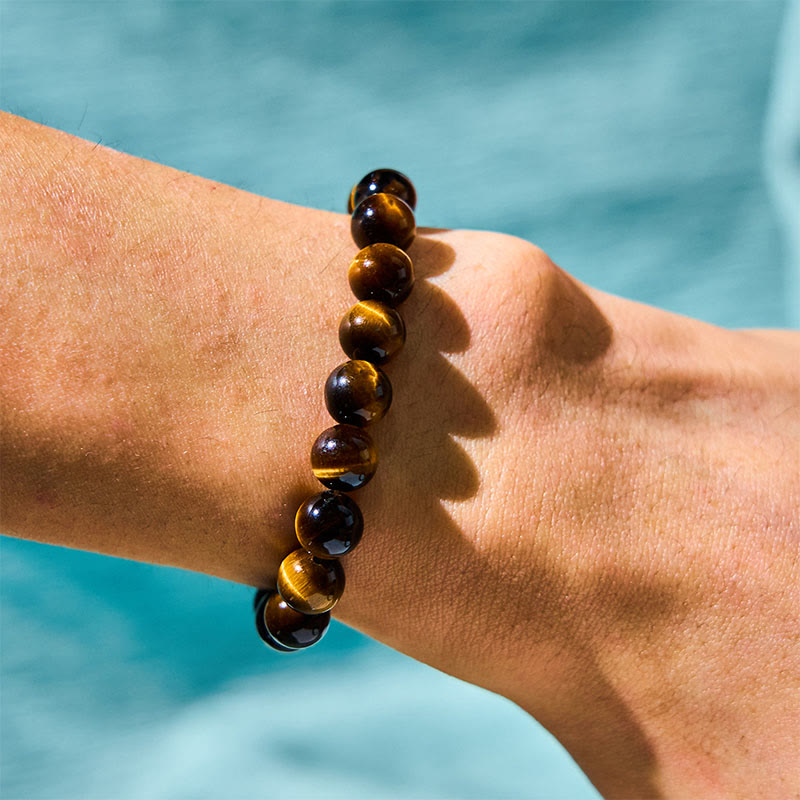 8mm Tiger Eye Strength and Courage Bracelet