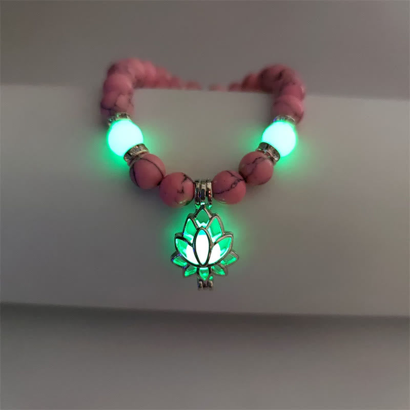 8mm Turquoise Glowstone Protection Bracelet for Meditation
