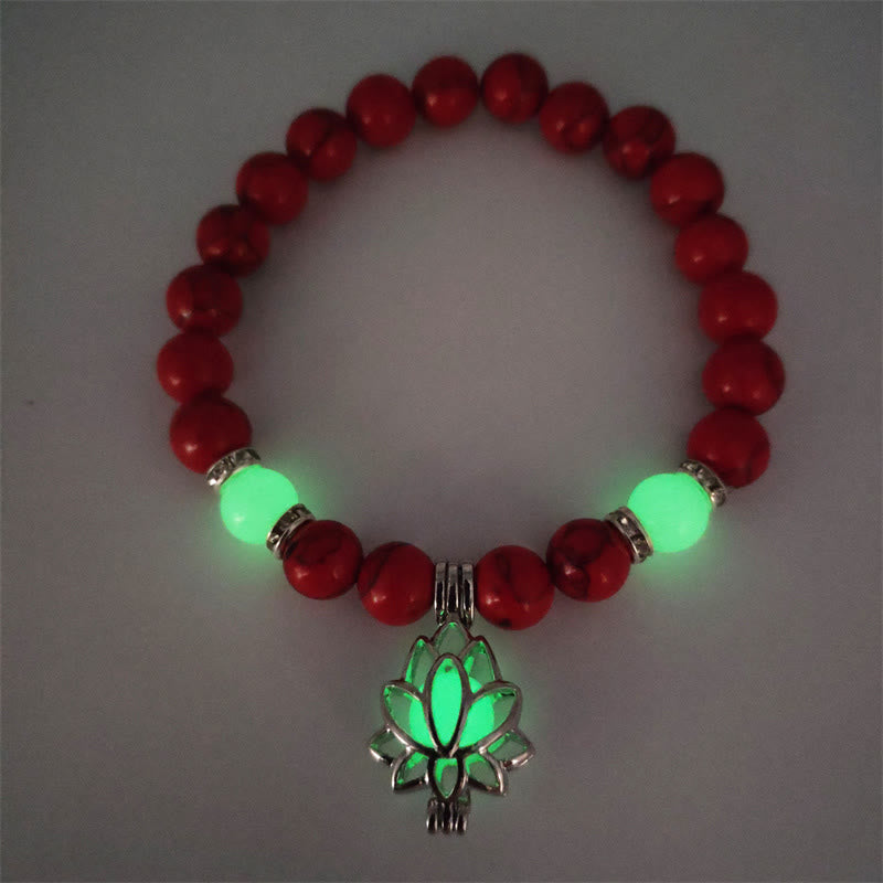 8mm Turquoise Glowstone Protection Bracelet for Meditation