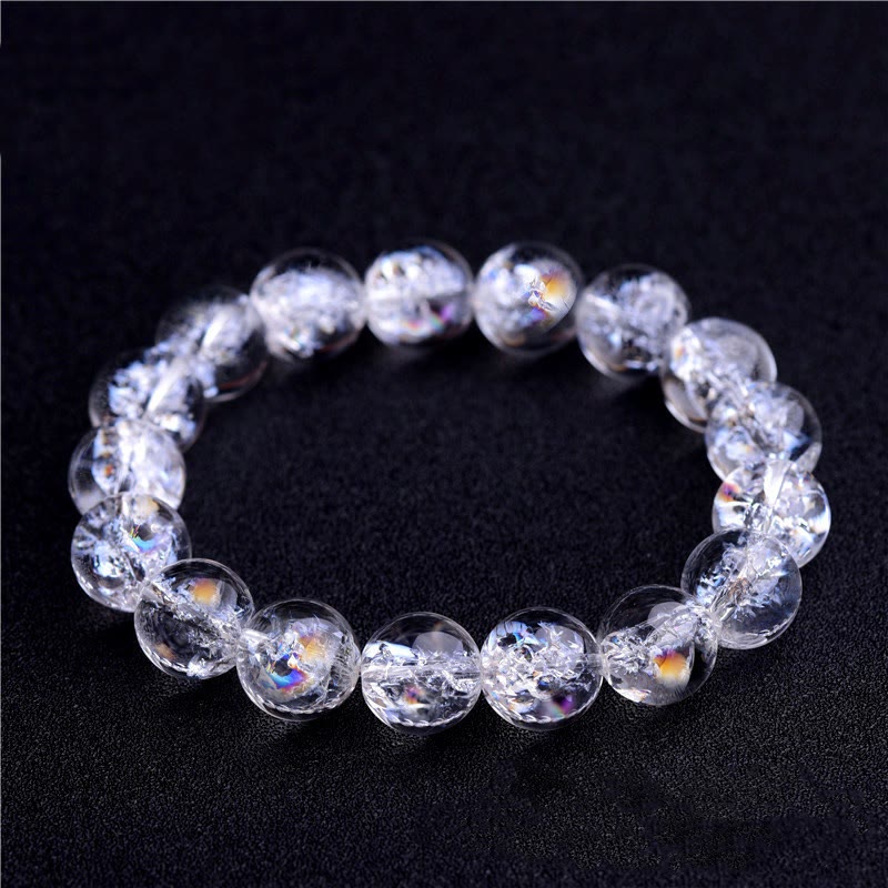 8mm White Crystal Protection Healing Bracelet