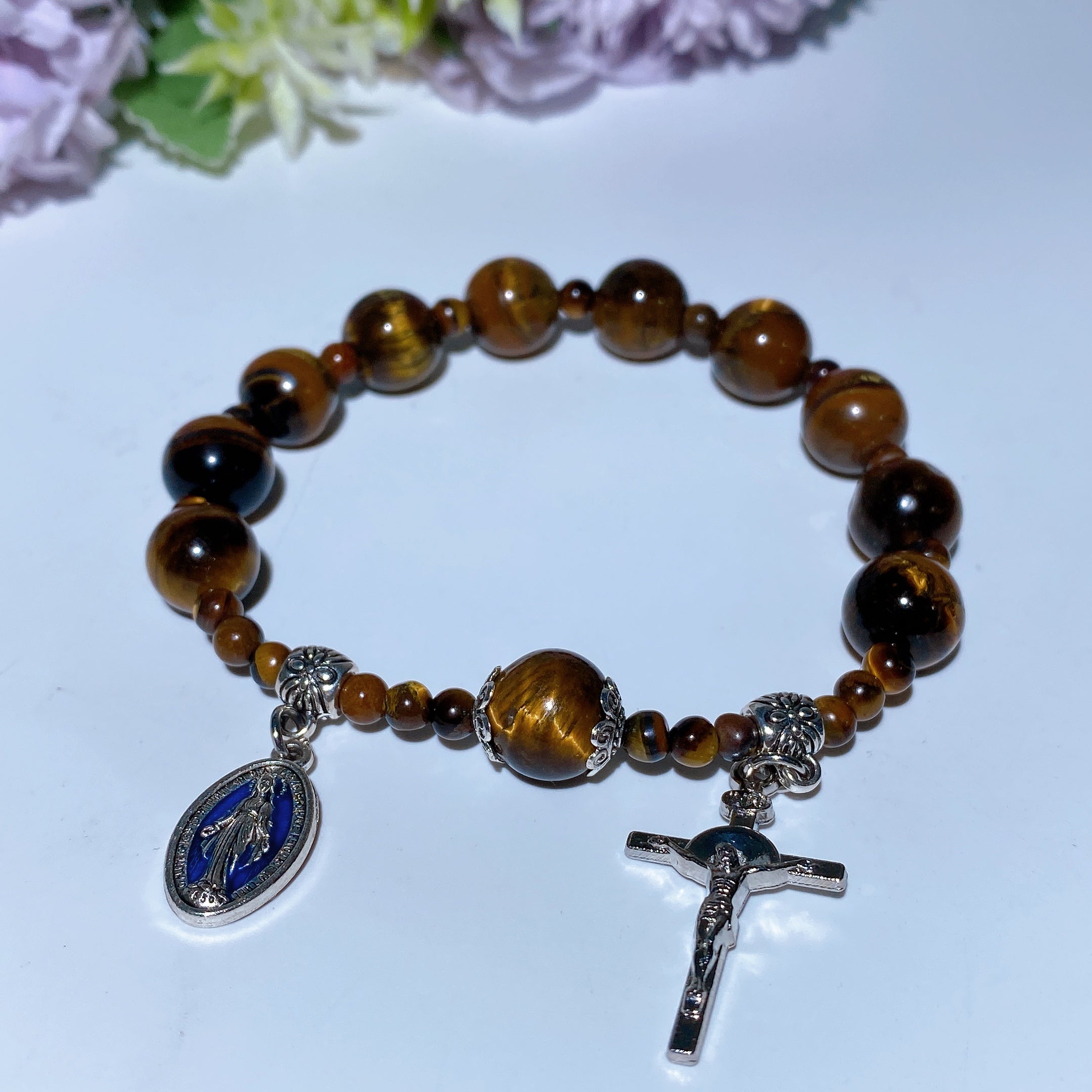 8mm Yellow Tiger Eye Protection Bracelet for Energy Balance