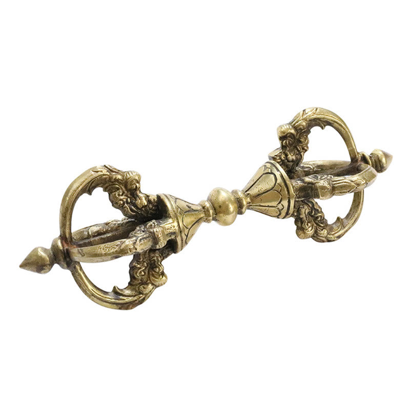 9.06in Copper Meditation Dorje Handmade in Nepal