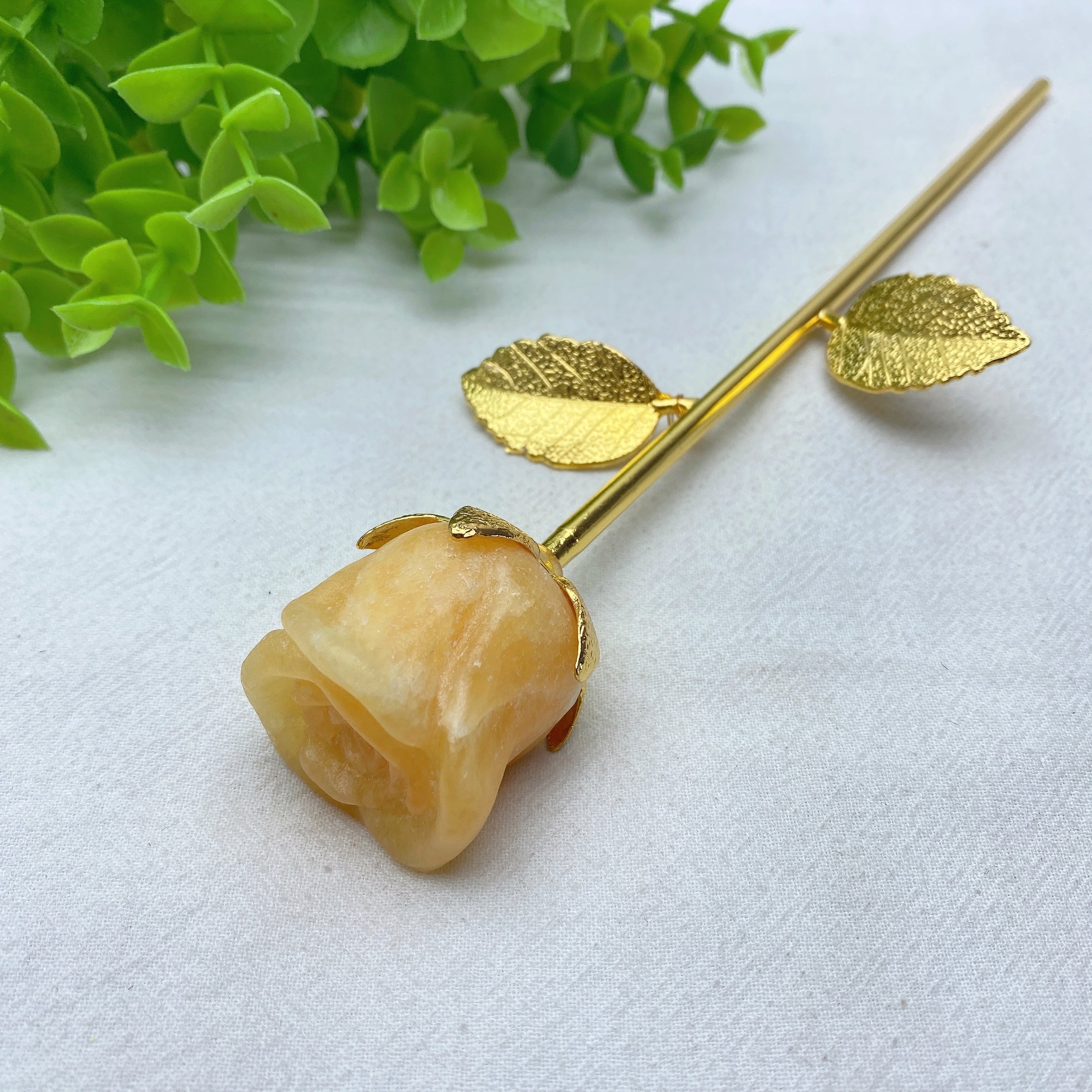 9 Inch Mixed Crystal Rose Figurine for Healing & Decoration