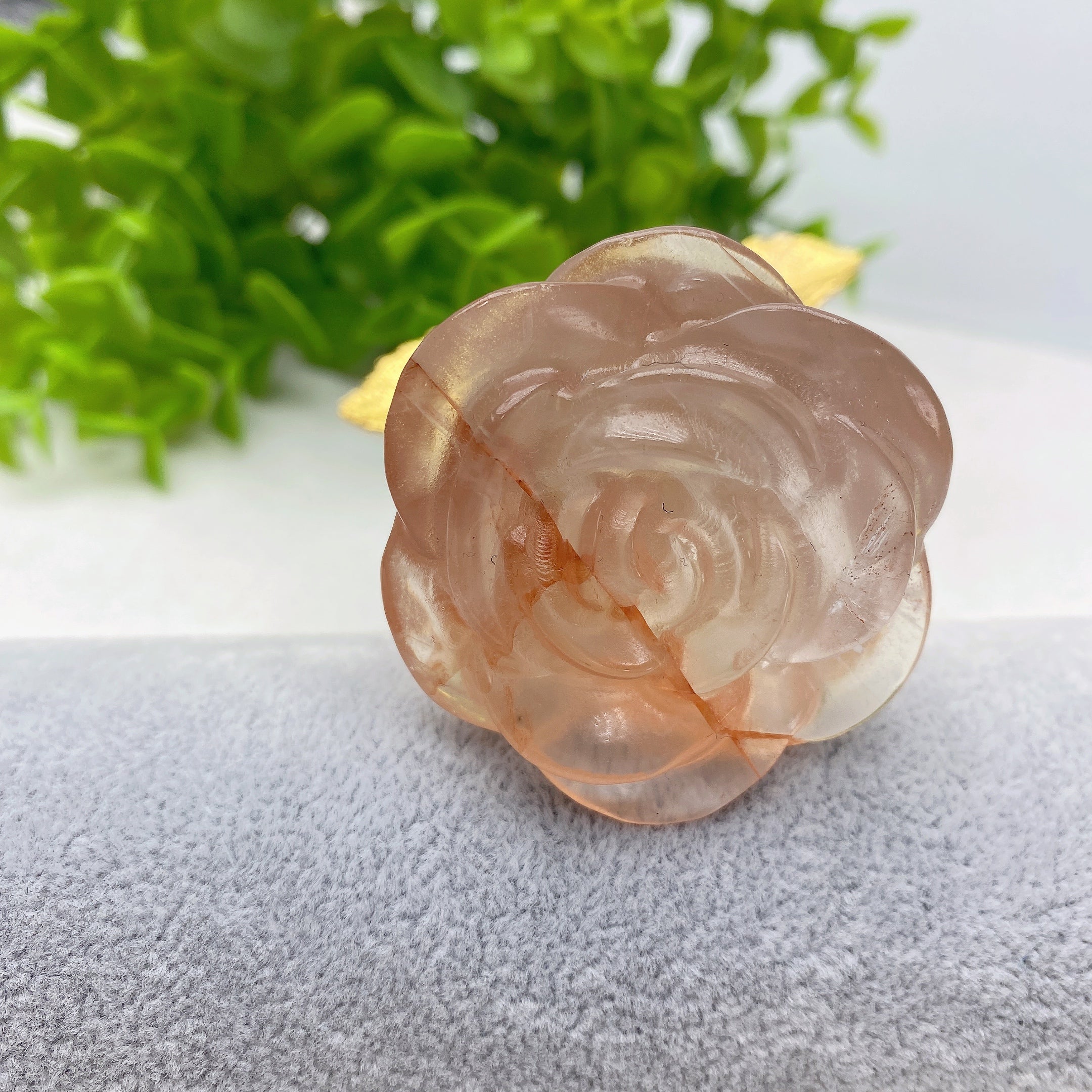 9-inch Mixed Crystal Rose Figurine for Healing Energy