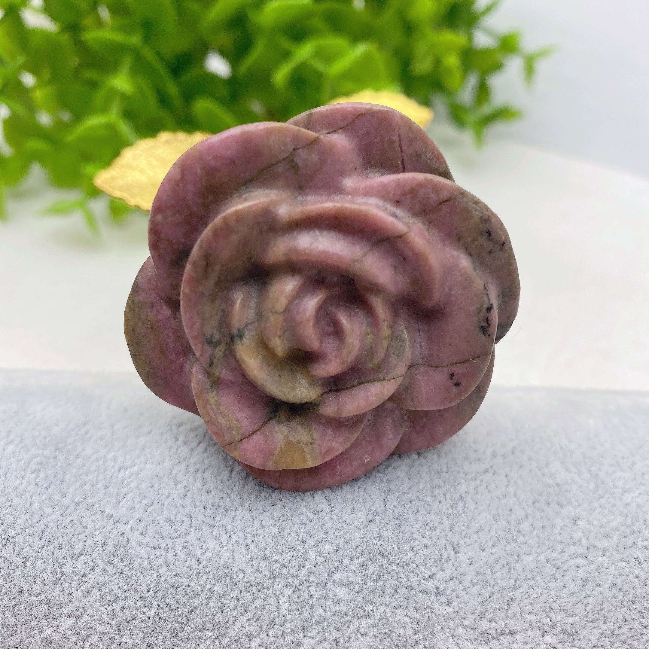 9-inch Mixed Crystal Rose Figurine for Healing Energy