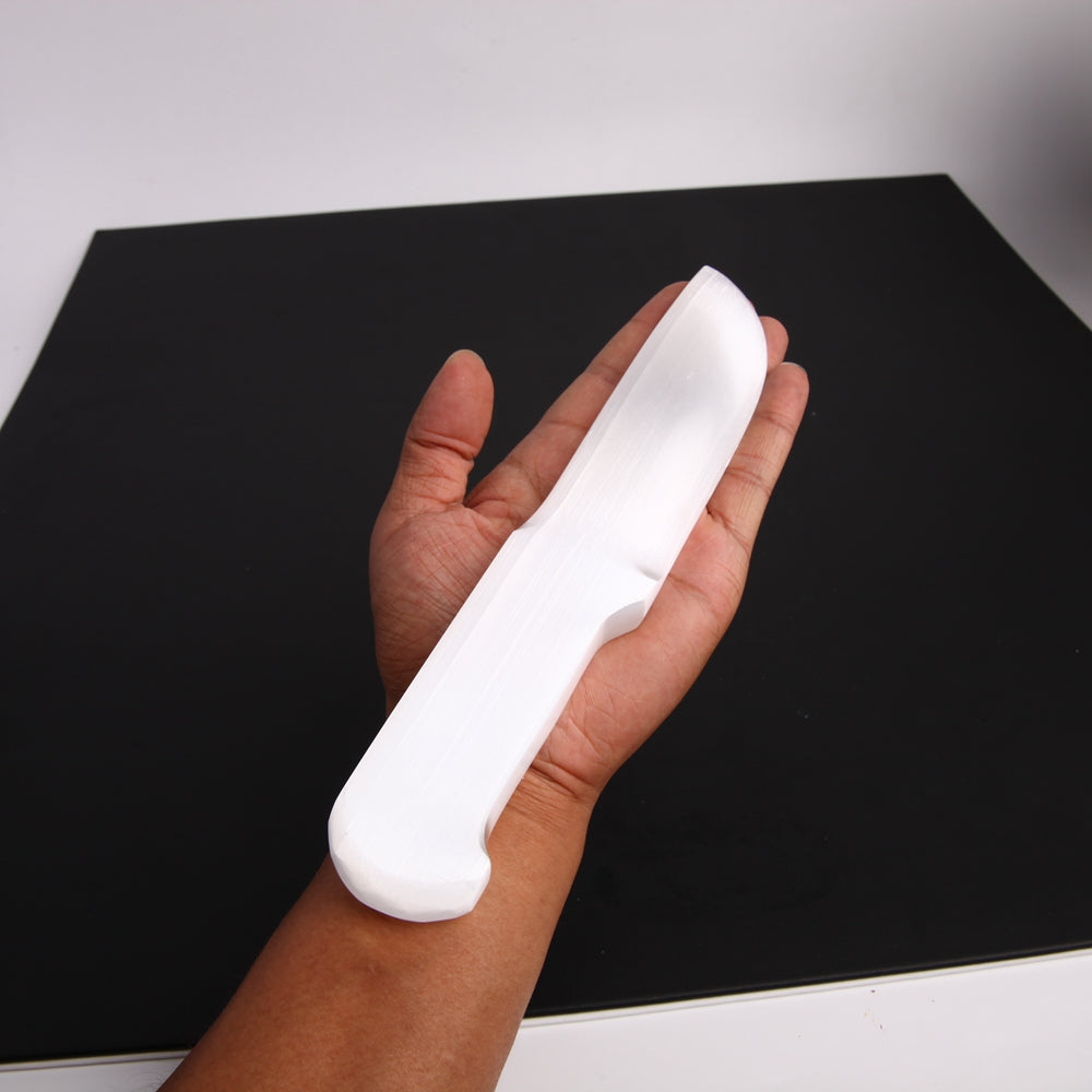 9-inch Selenite Knife Crystal Carving for Mind Clarity