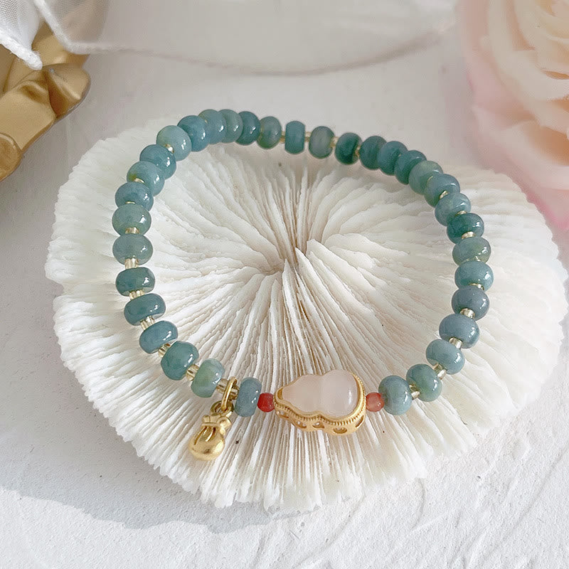 Natural Hetian Jade Prosperity Bracelet with PiXiu Charm