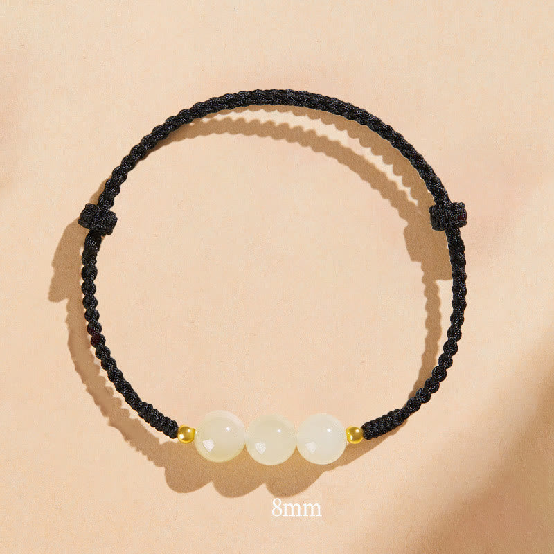 8mm Jade Lucky Bead Prosperity Bracelet