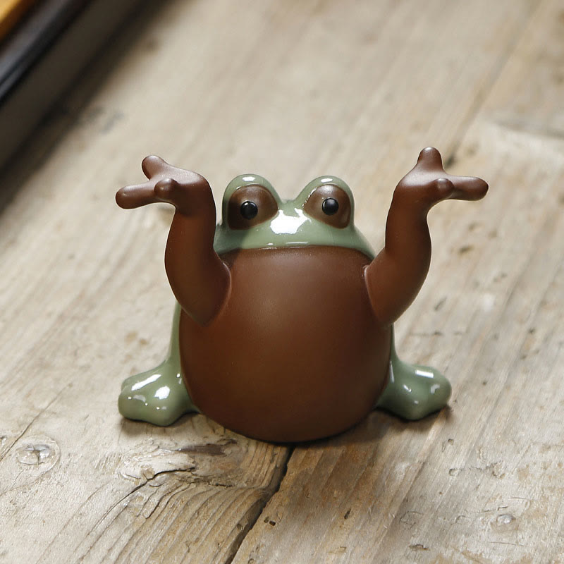 Cute Feng Shui Animal Figurine | Ceramic Lucky Frog Decor