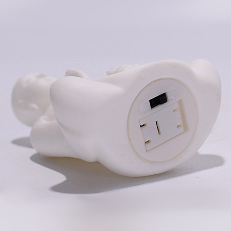 Ceramic Avalokitesvara Buddha Statue LED Blessing 8x11.5cm