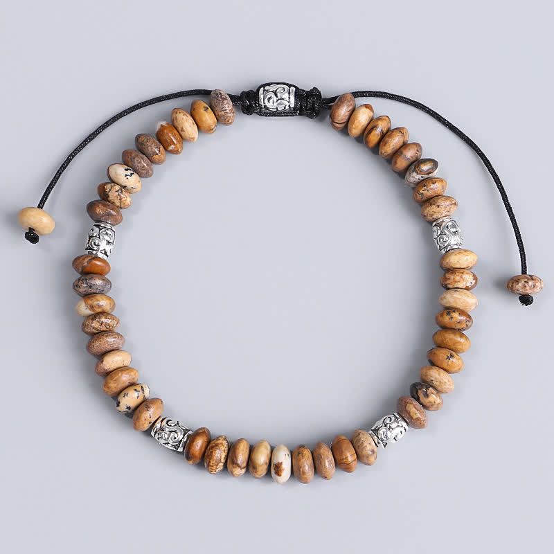 Picture Jasper Spiritual Bracelet for Positive Energy and Protection