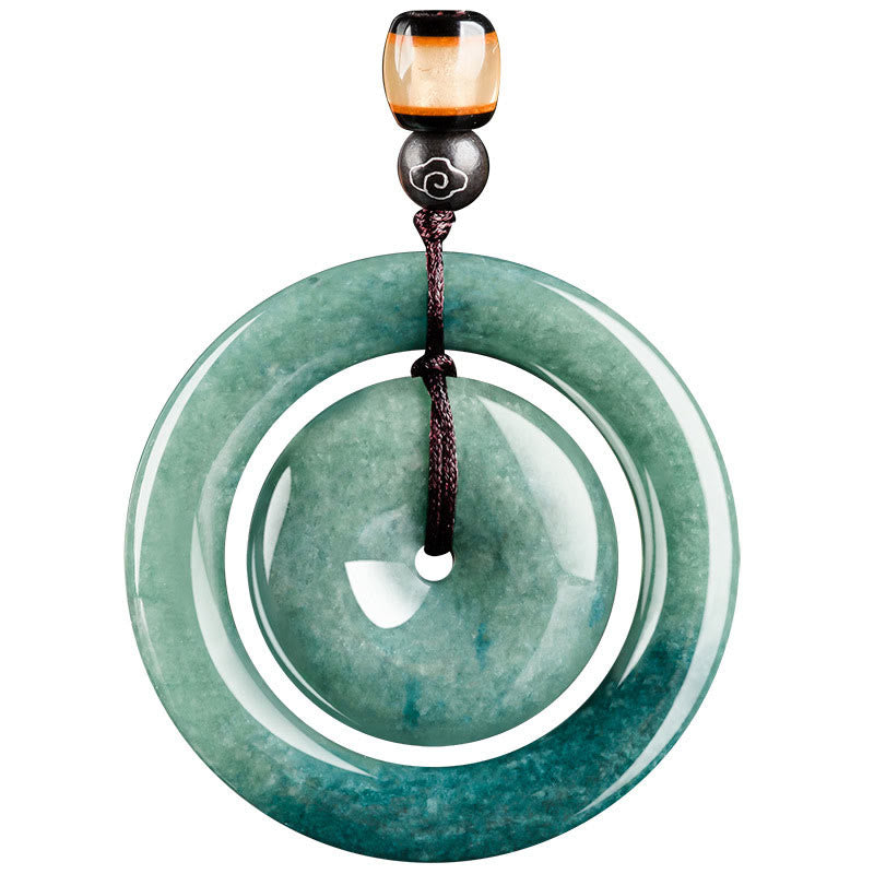Jade Peace Buckle Necklace | Luck & Prosperity Pendant