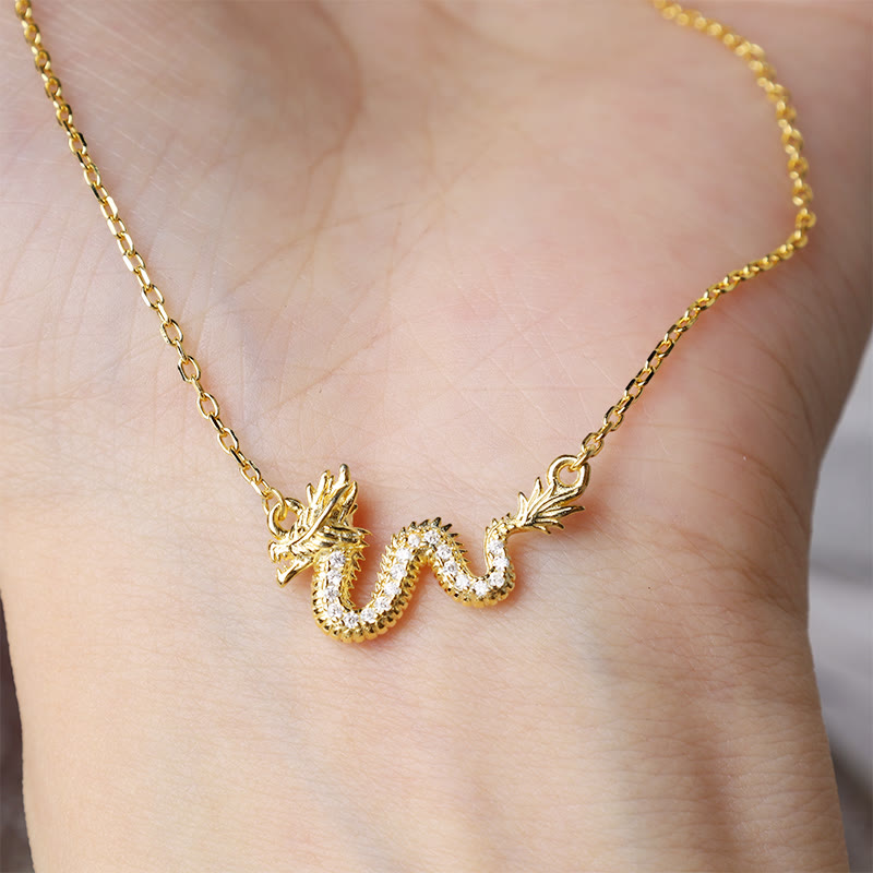 925 Sterling Silver Dragon Necklace for Luck & Protection