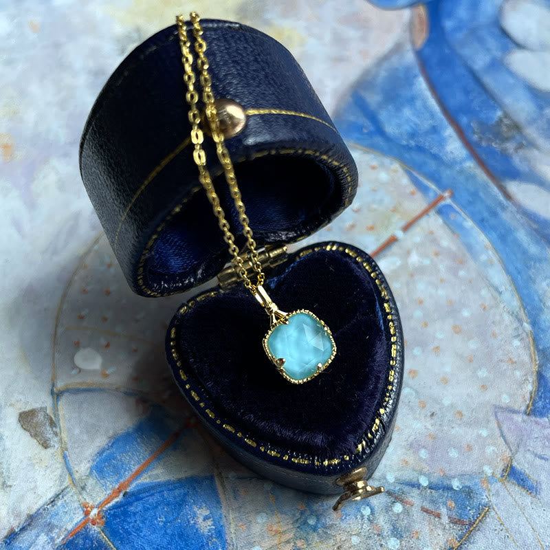 925 Sterling Silver Gold Plated Turquoise Protection Jewelry Set