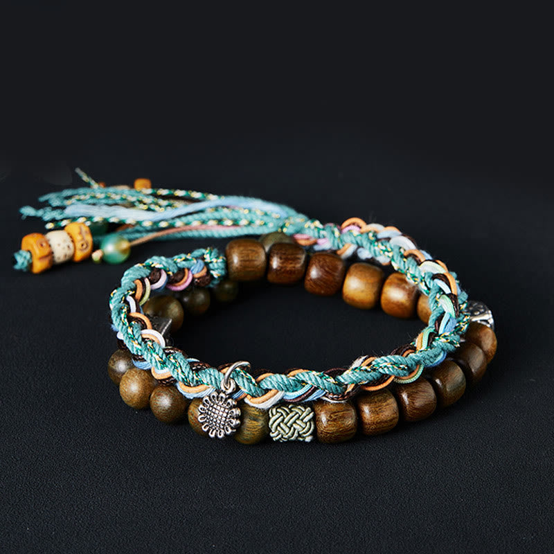 925 Sterling Silver Green Sandalwood Bodhi Seed Bracelet