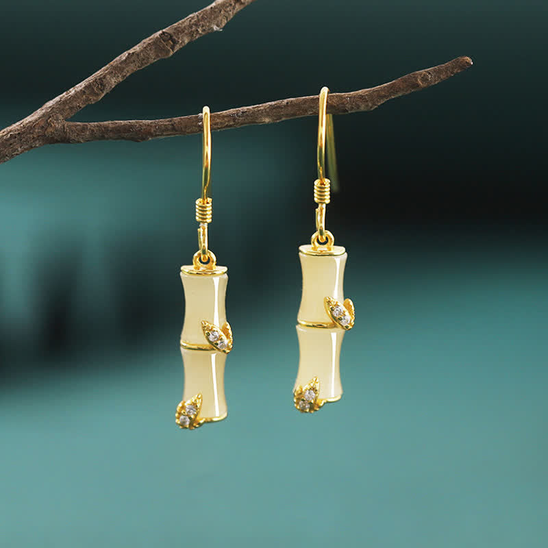 925 Sterling Silver Jade Earrings for Prosperity and Protection