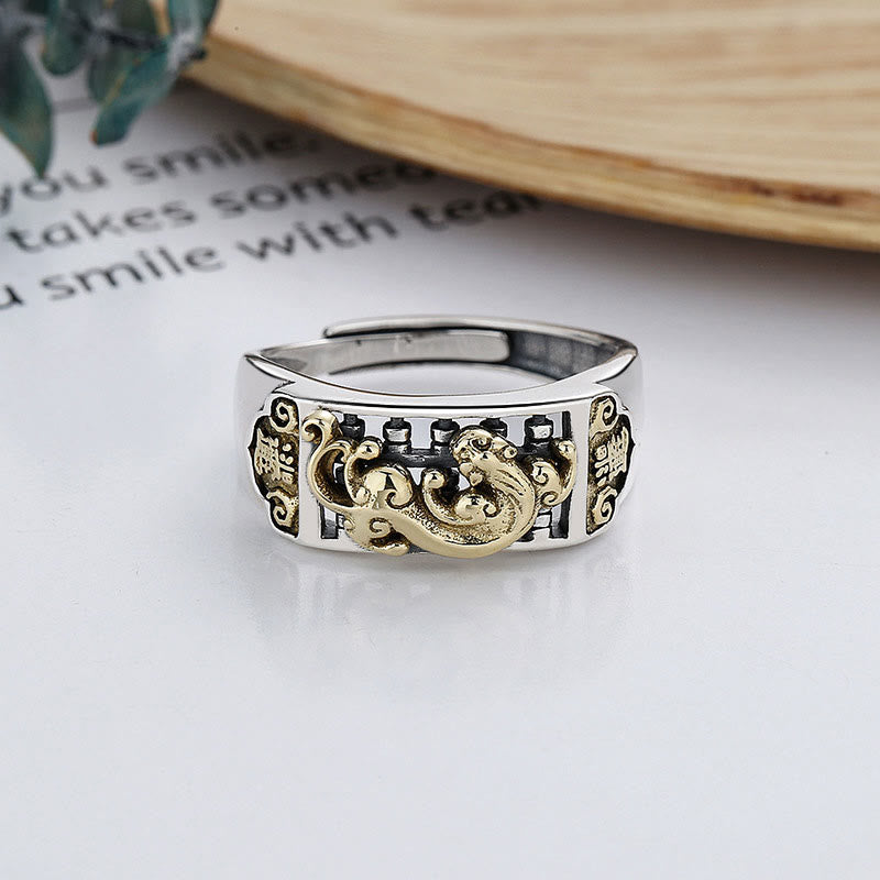 925 Sterling Silver Pixiu Ring | Adjustable Wealth & Luck Charm