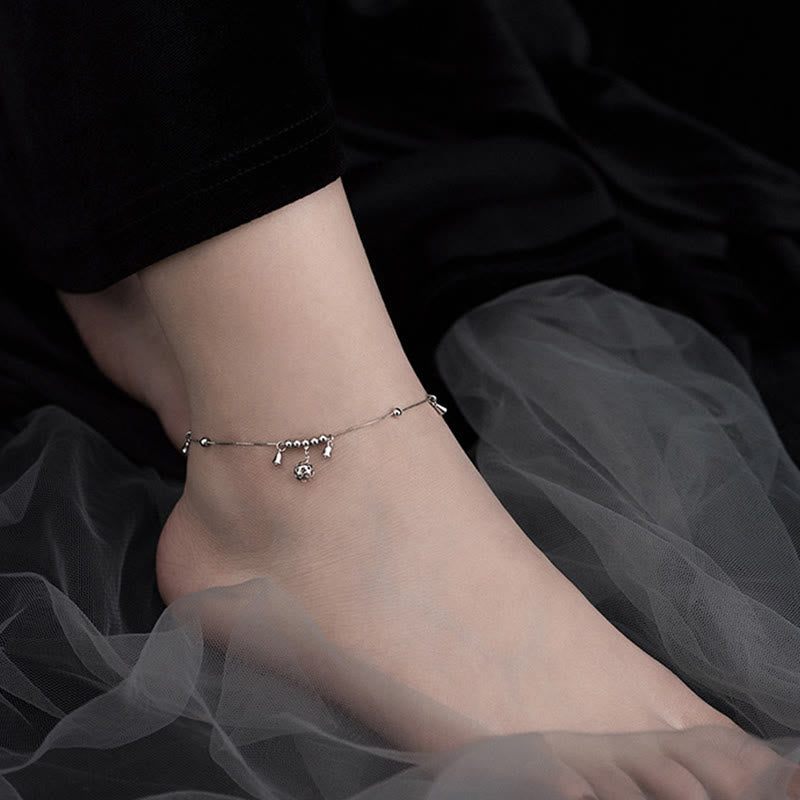 925 Sterling Silver Protection Bell Anklet
