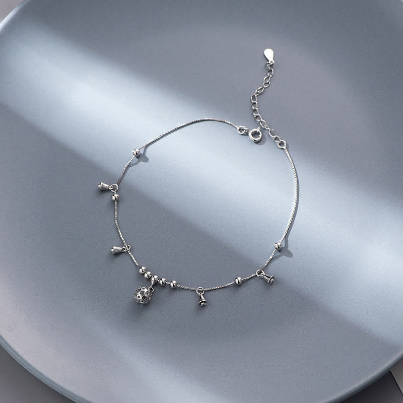925 Sterling Silver Protection Bell Anklet