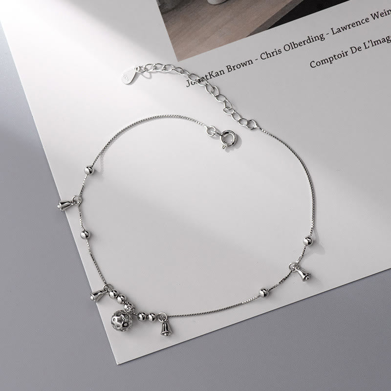 925 Sterling Silver Protection Bell Anklet