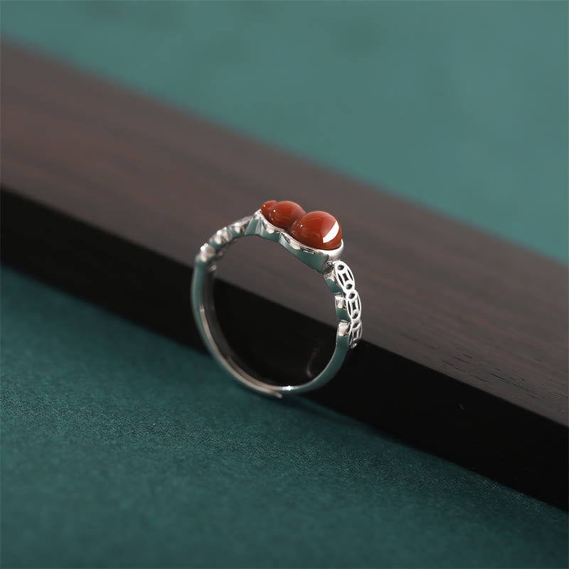 925 Sterling Silver Red Agate Ring for Self-Acceptance