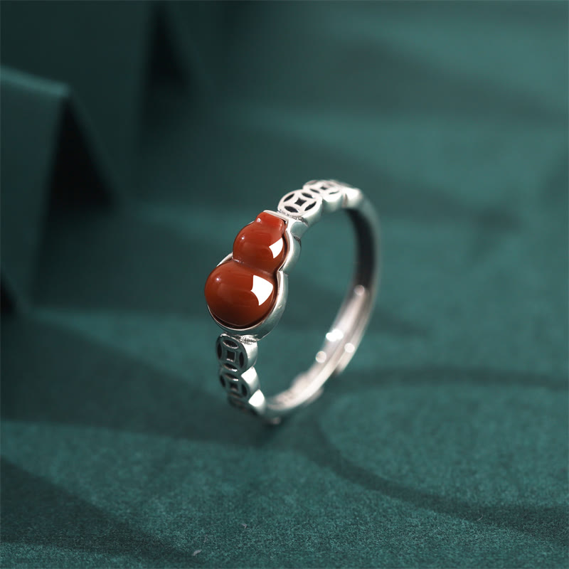 925 Sterling Silver Red Agate Ring for Self-Acceptance