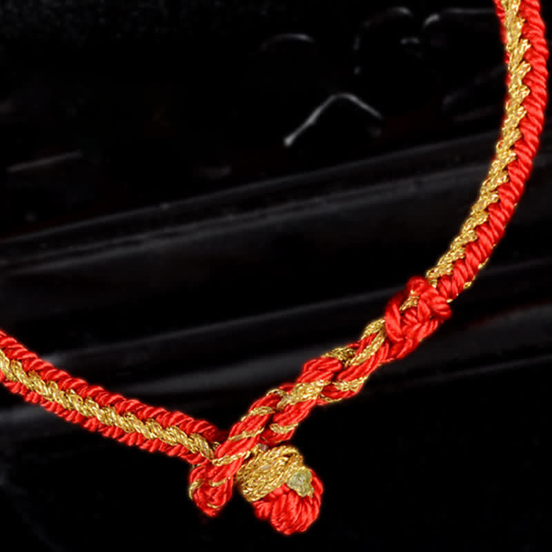 925 Sterling Silver Red String Prayer Wheel Bracelet for Luck Strength