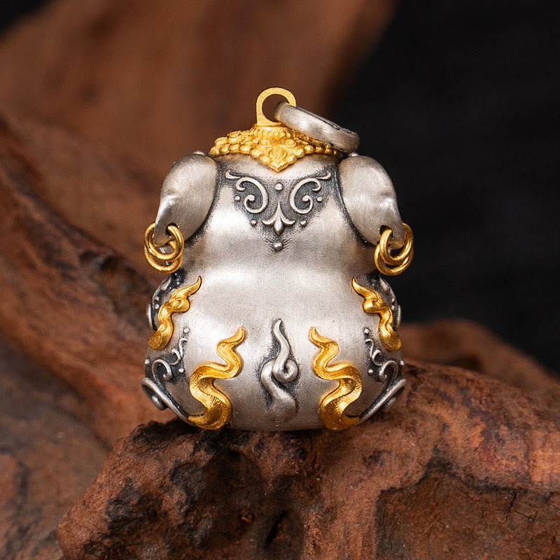 925 Sterling Silver Treasure-Spitting Rat Spiritual Protection Necklace