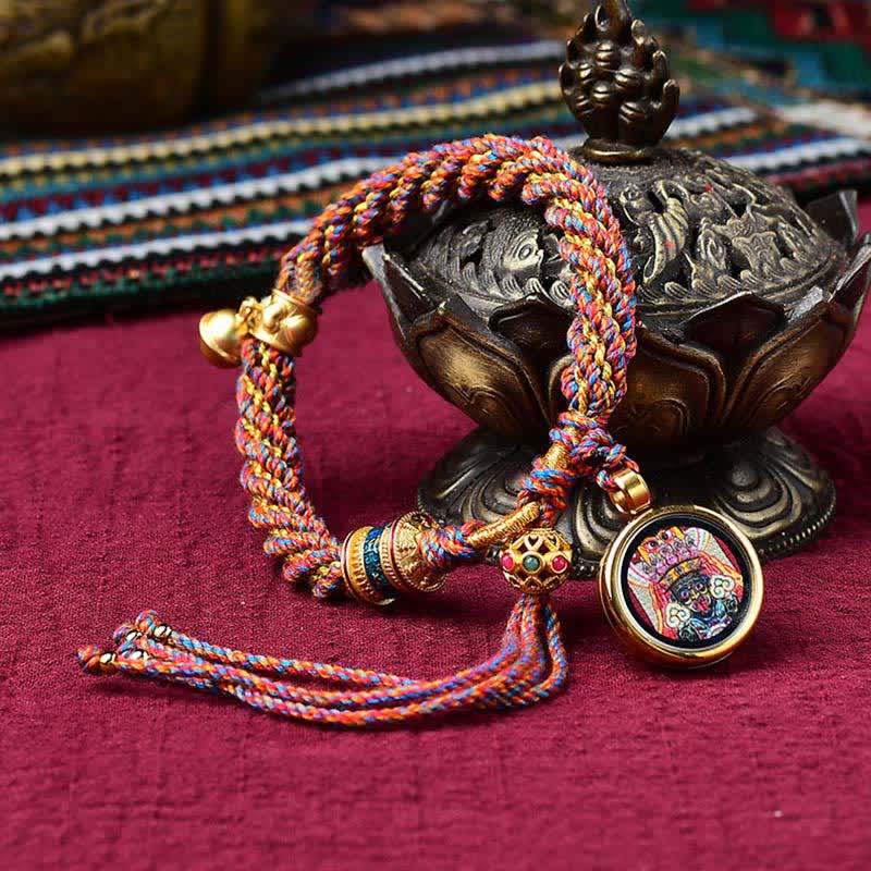Tibetan Handmade Luck Protection Thangka Prayer Bracelet
