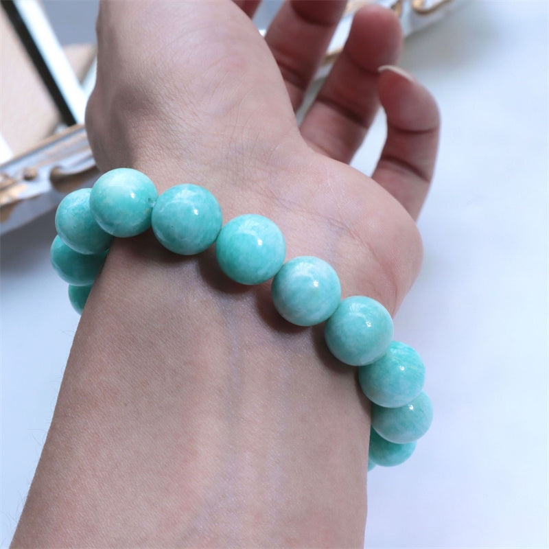 Natural Amazonite Healing Bracelet 9mm for Confidence