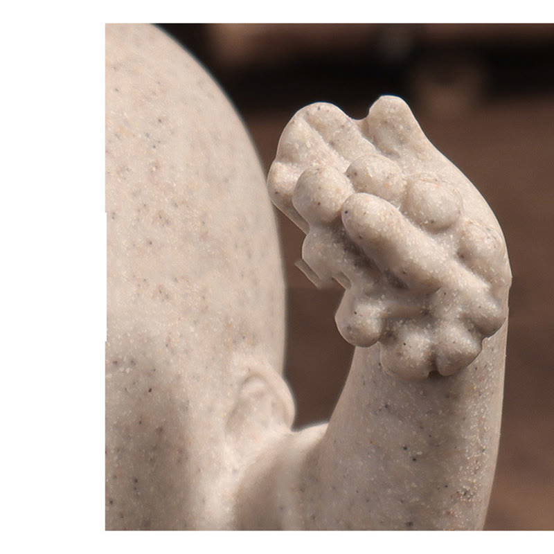 Meditation Resin Buddha Monk Statue for Home Serenity