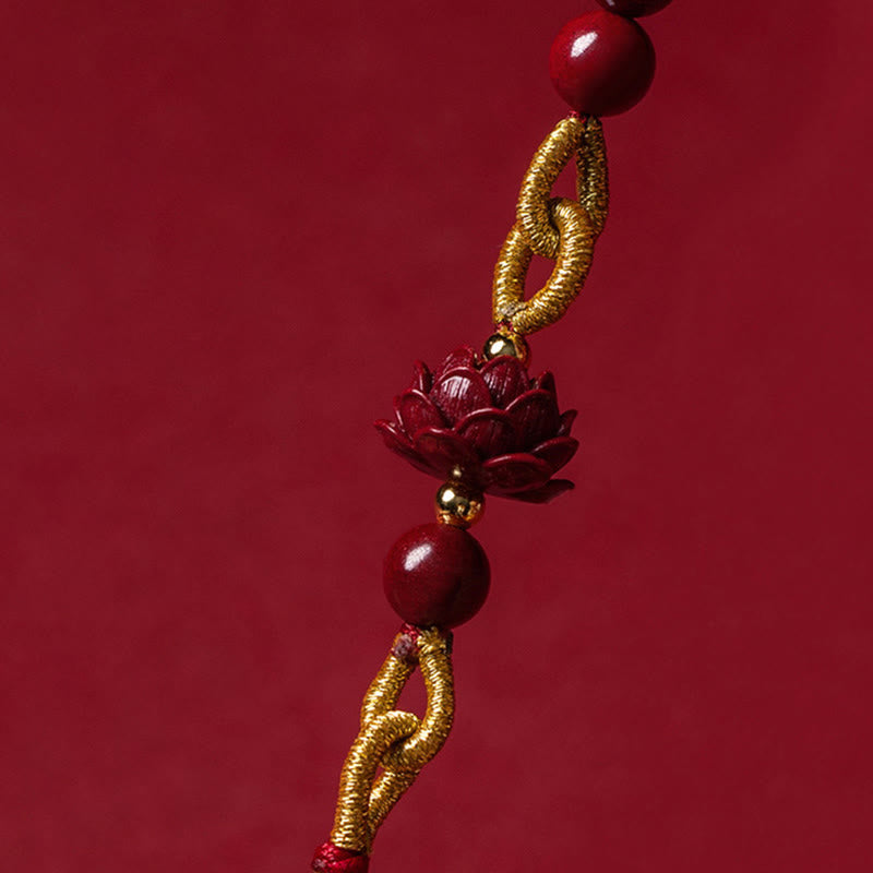 Cinnabar Lotus Car Hanging Decor | Luck & Calm Symbol