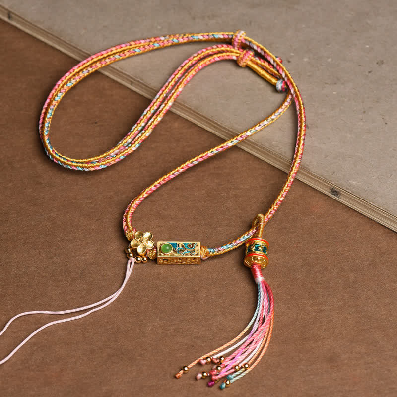 Colorful String Copper Spiritual Necklace for Wealth