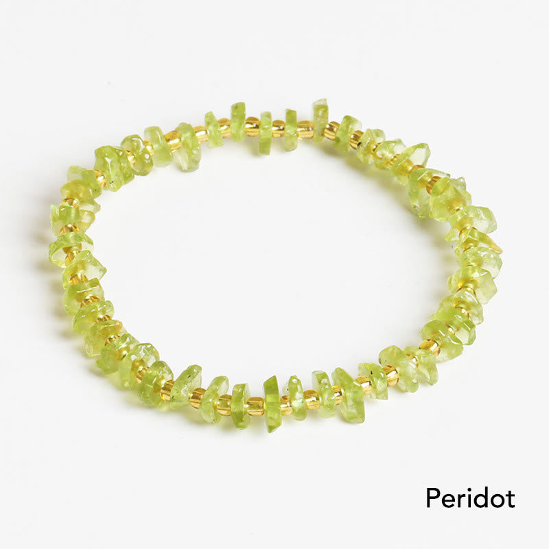 Natural Irregular Shape Crystal Bracelet for Meditation and Balance