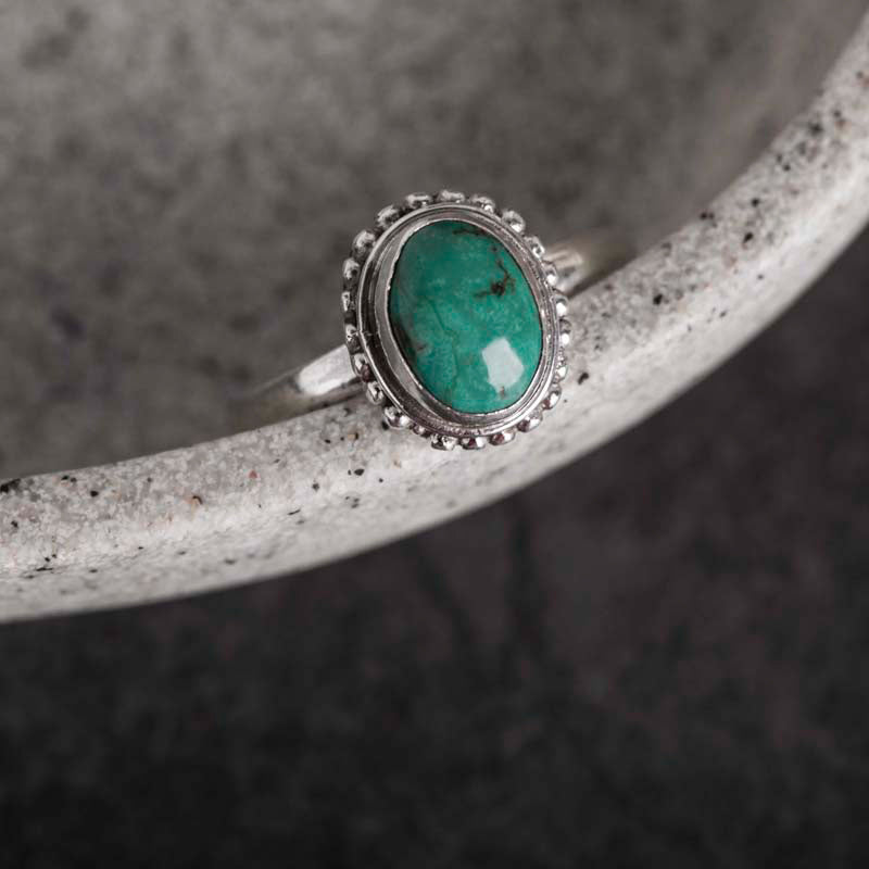 Adjustable Turquoise Ring 925 Sterling Silver Wisdom