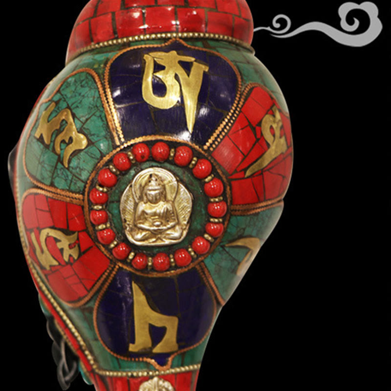 Tibetan Handmade Shankha Conch Shell 23cm | Zen Decor