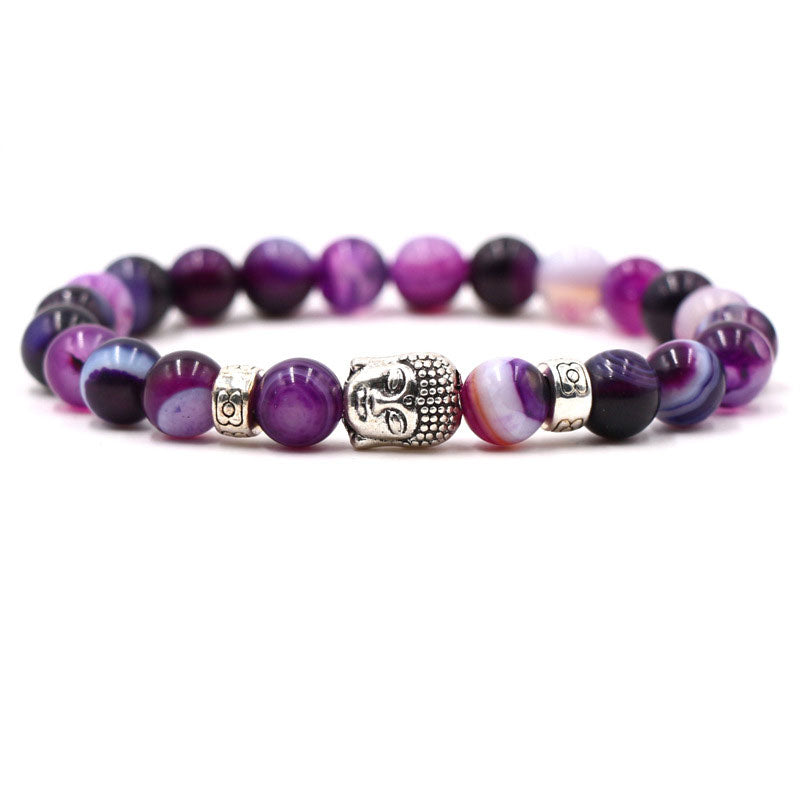8mm Purple Agate Protection Agate Bracelet