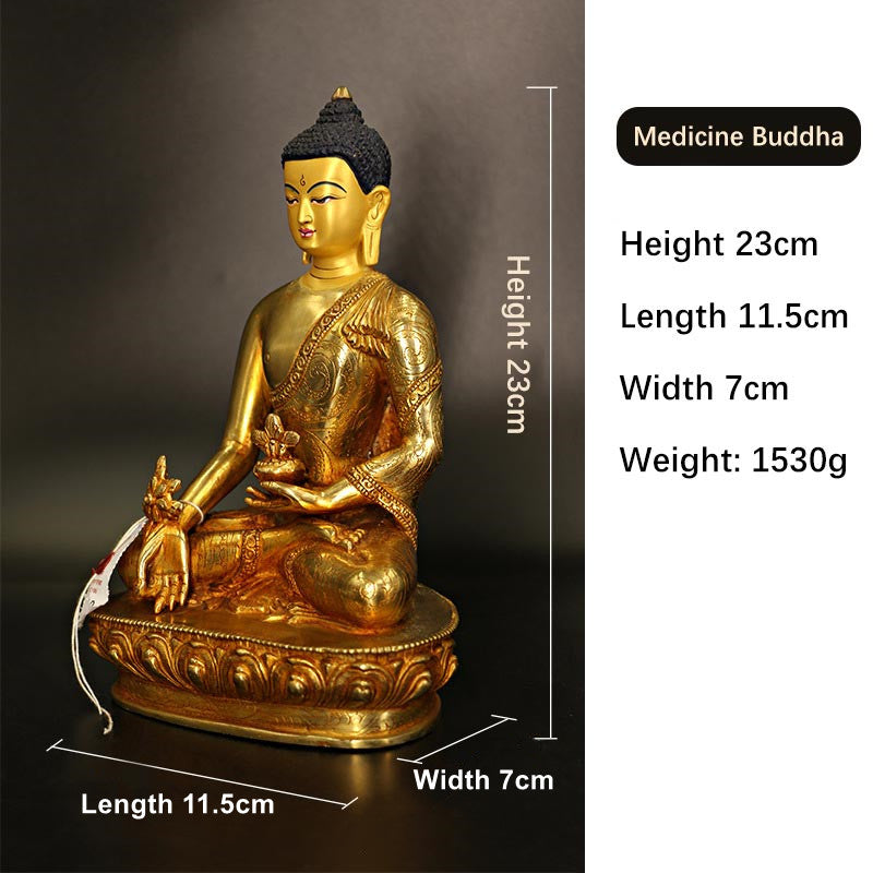 Copper Gold Plated Buddha Statue | Compassion & Serenity Decor