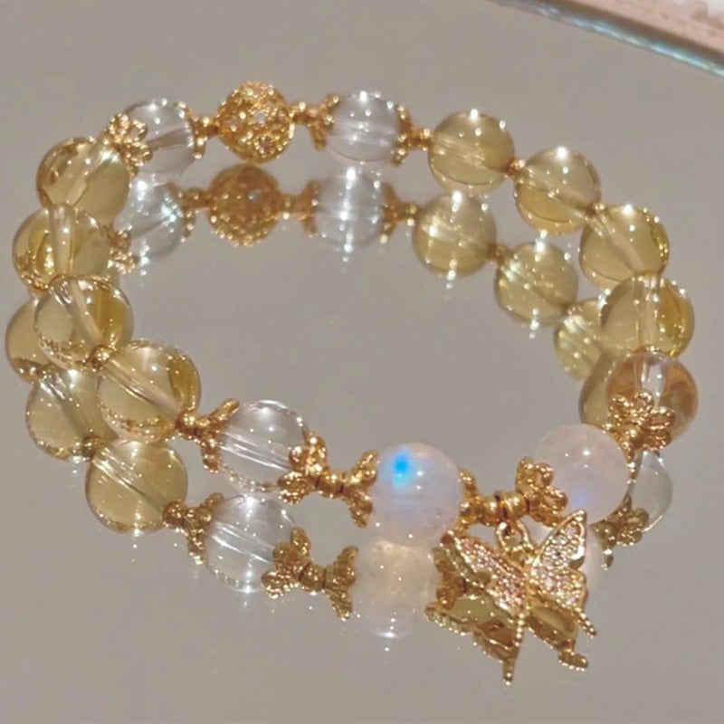 10mm Citrine Prosperity & Protection Charm Bracelet