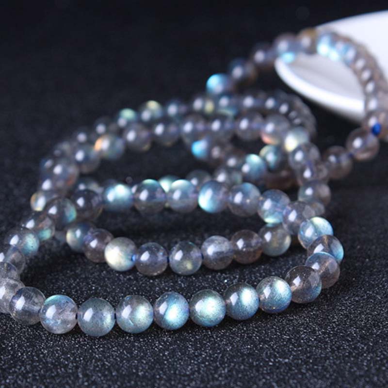 Natural Moonstone Healing Bracelet 6mm Beads for Calm