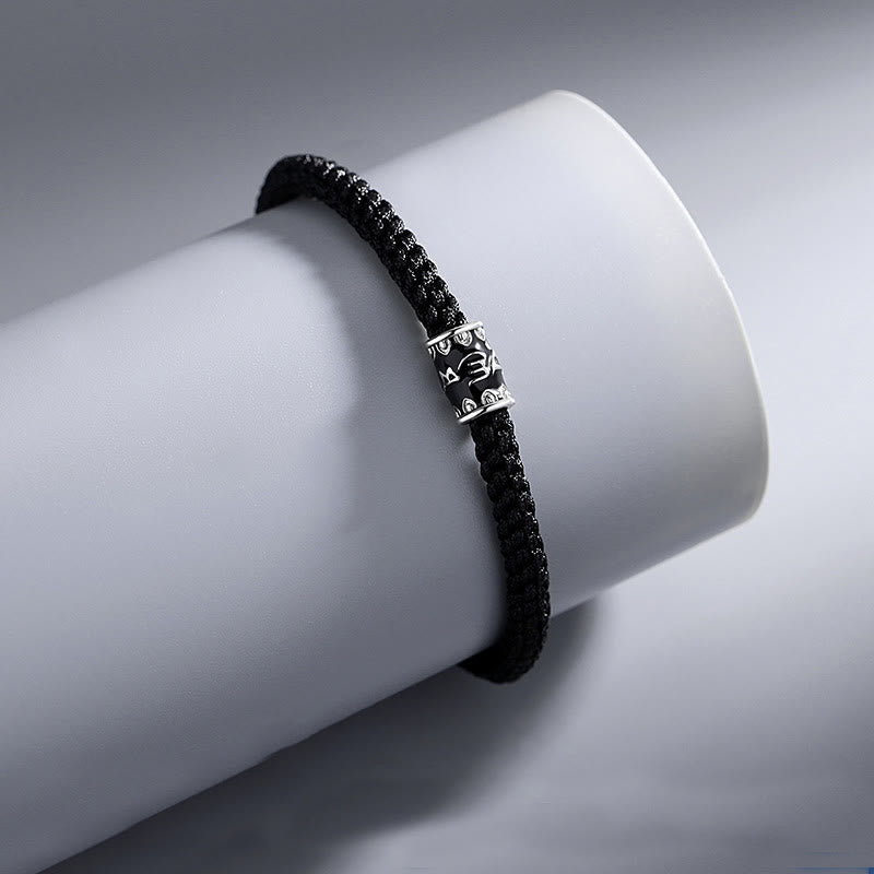 Om Mani Padme Hum Silver Peace & Balance Bracelet