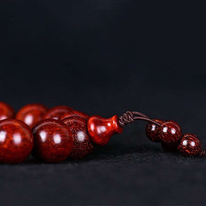 8mm Small Leaf Red Sandalwood Balance Bracelet