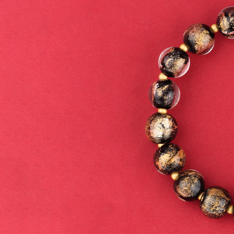 8mm Om Mani Padme Hum Bracelet | Liuli Glass Charm