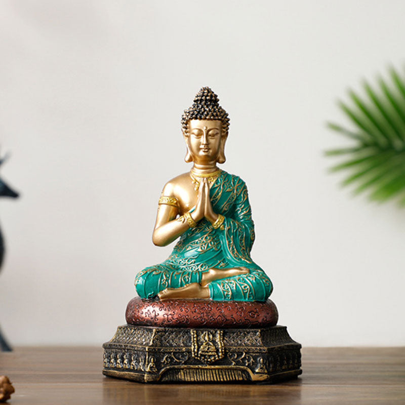 Buddha Compassion Resin Statue for Serenity and Luck